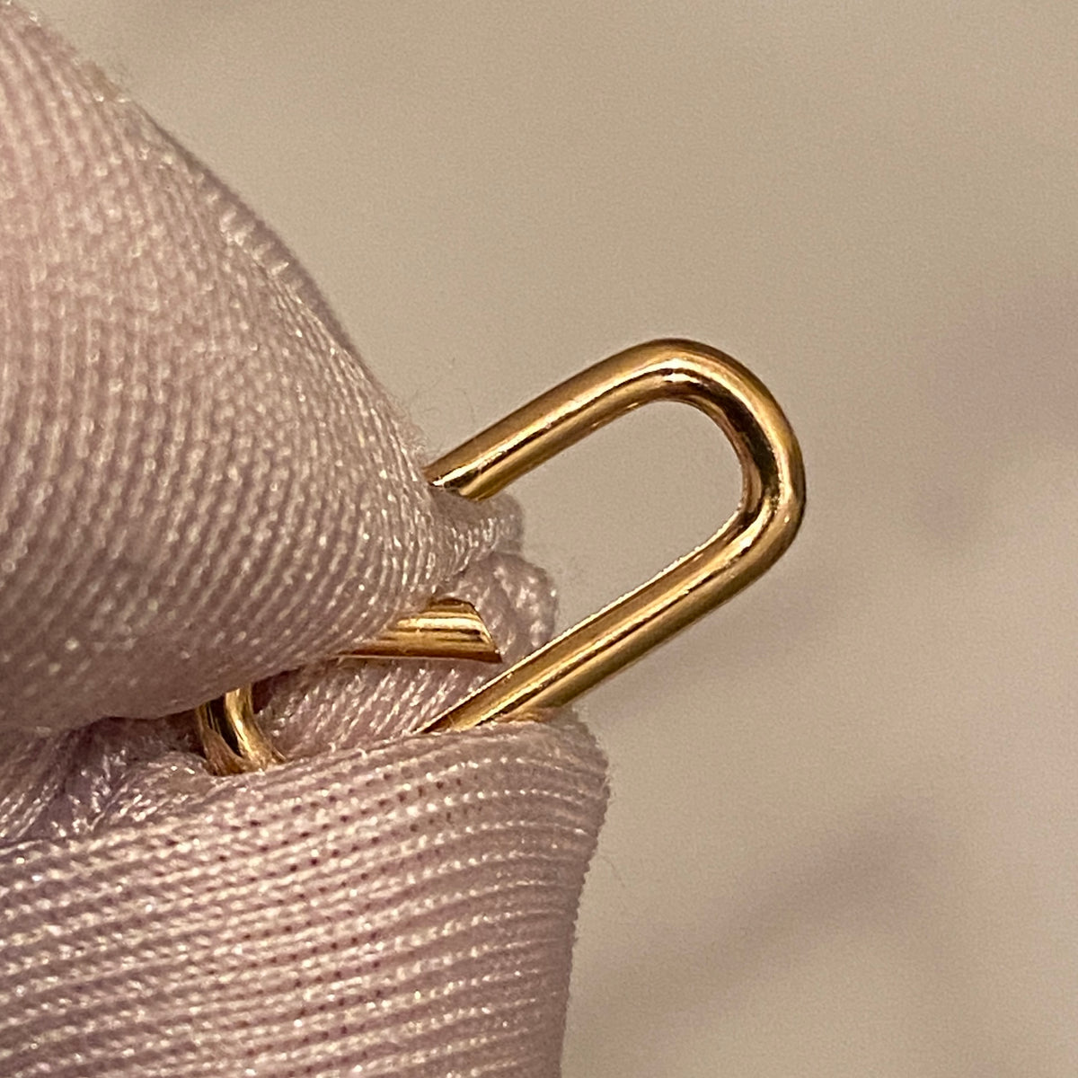 K18YG WG PG オーバル パーツ【L:17mm】クラスプ チャーム プッシュ式 バネ開閉 スナップ チェーンパーツ バチカン 繋ぎ コマ 大きめ 開口 長方形 18K