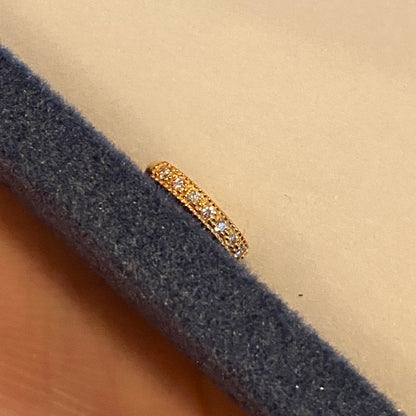 K18YG WG PG Oval Diamond Clasp Vatican Diamond 18K Yellow Gold Oval Lock Connector 