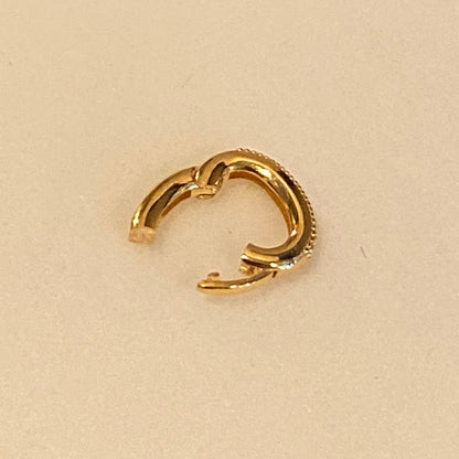 K18YG WG PG Oval Diamond Clasp Vatican Diamond 18K Yellow Gold Oval Lock Connector 