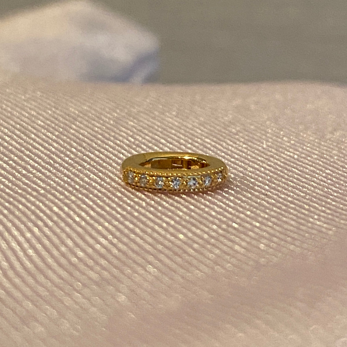 K18YG WG PG Oval Diamond Clasp Vatican Diamond 18K Yellow Gold Oval Lock Connector 