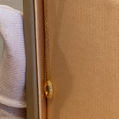 K18YG WG PG Oval Diamond Clasp Vatican Diamond 18K Yellow Gold Oval Lock Connector 
