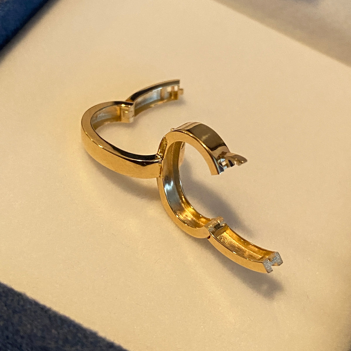 18K Yellow Gold, White Gold, Pink Gold, Mirror Polished, Half Diamond, Diamond, 18K Gold ...