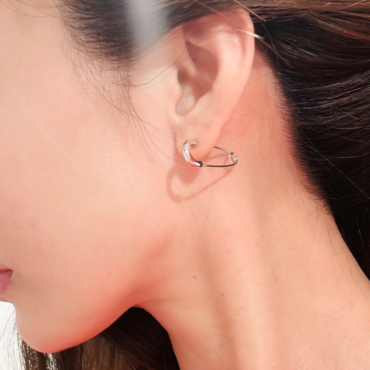 K18YG WG PG ブローチ 安全ピン チャーム留め ピアス 繋ぎ 18K K18YG WG PG 安全ピン ブローチ 30x11mm ピアス ペンダント 2way 3way