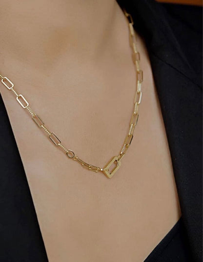 18k gold chain connector pig nose