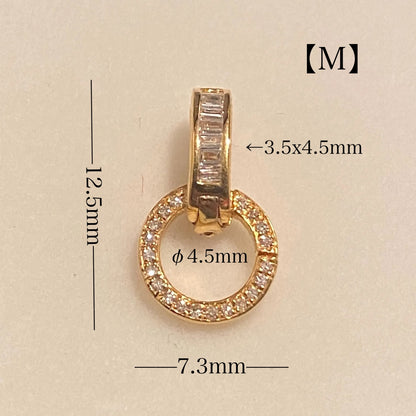 K18YG WG PG バケットダイヤ マルチバチカン 18K パーツ ペンダントパーツ クラスプ チャームホルダー ダイヤモンド
