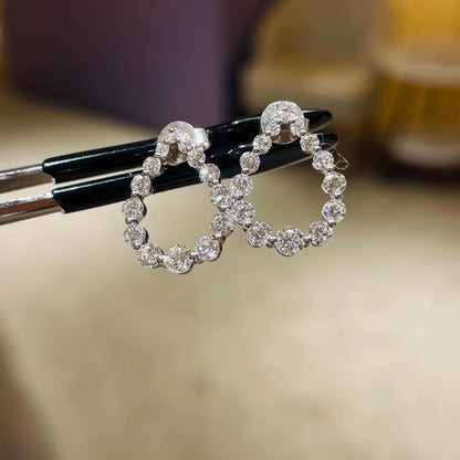 K18WG 天然ダイヤモンド 1ct ティアドロップ ピアス ホワイトゴールド 18K WG 18金 スタッドピアス 雫 涙