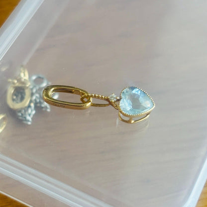 18k gold pendant bail clasp