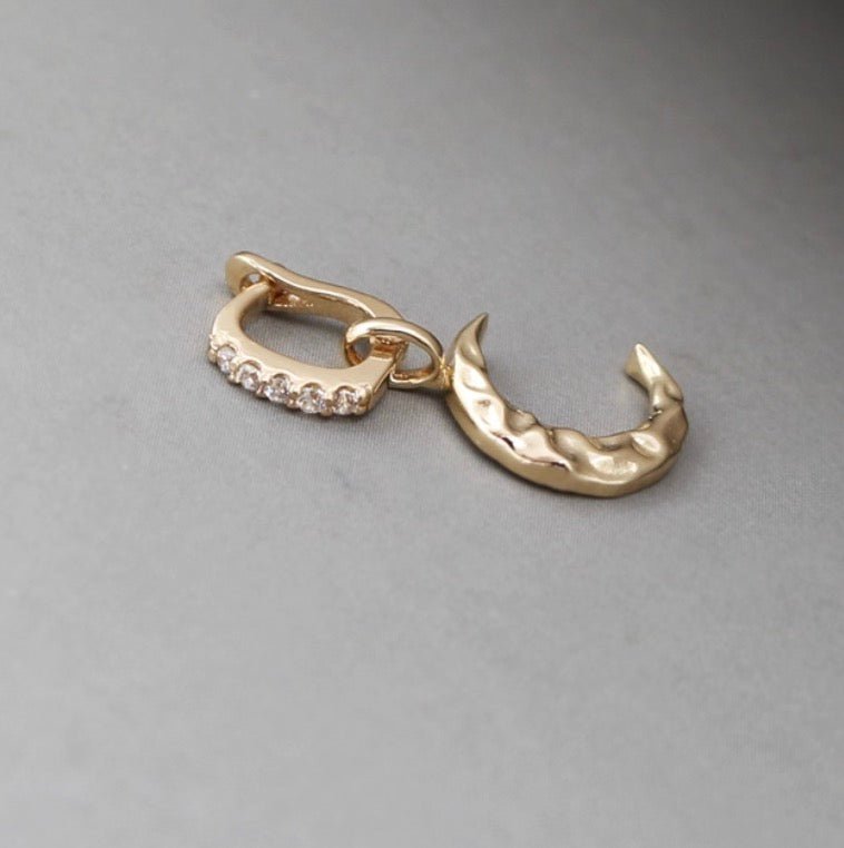 K14 PG YG クリッカー クラスプ パーツ バチカン イエローゴールド ピンクゴールド 14K K14YG チェーンパーツ ペンダントパーツ ミニ 小 ジルコニア ジルコン 鏡面 繋ぎ 繋ぐ ネックレスパーツ - Jewelry Hills Tokyo