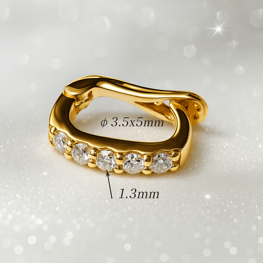 K14 PG YG クリッカー クラスプ パーツ バチカン イエローゴールド ピンクゴールド 14K K14YG チェーンパーツ ペンダントパーツ ミニ 小 ジルコニア ジルコン 鏡面 繋ぎ 繋ぐ ネックレスパーツ - Jewelry Hills Tokyo