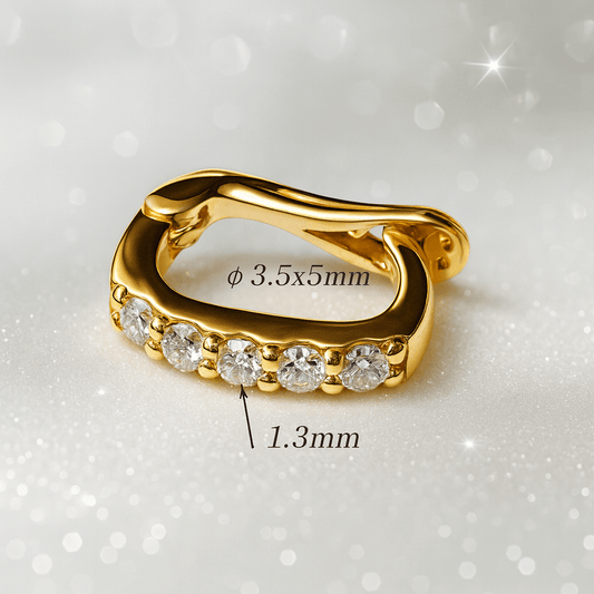 K14 PG YG クリッカー クラスプ パーツ バチカン イエローゴールド ピンクゴールド 14K K14YG チェーンパーツ ペンダントパーツ ミニ 小 ジルコニア ジルコン 鏡面 繋ぎ 繋ぐ ネックレスパーツ - Jewelry Hills Tokyo