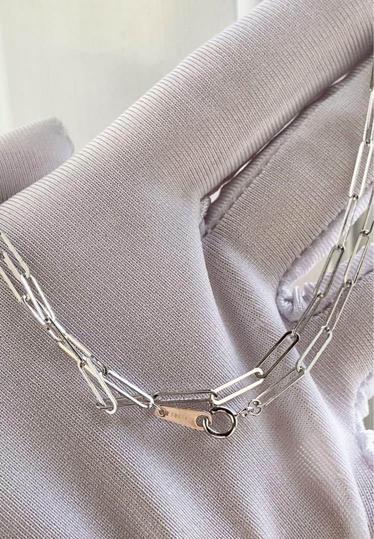 K14YG イエローゴールド 14K ペーパークリップ チェーンネックレス ペパークリップ 40cm 14k ネックレス (~55cm) - Jewelry Hills Tokyo