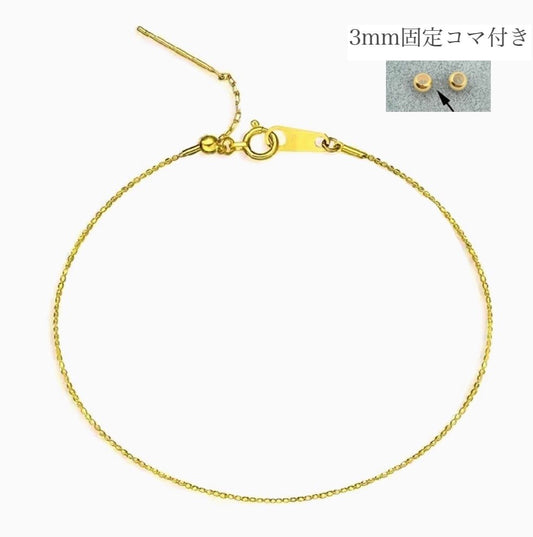 K18 YG WG PG ブレスレット ワイヤーブレス 弾力バングル 16+3cm / 約0.8mm K18YG イエローゴールド 18K スライド式アジャスター バングル 細め - Jewelry Hills Tokyo
