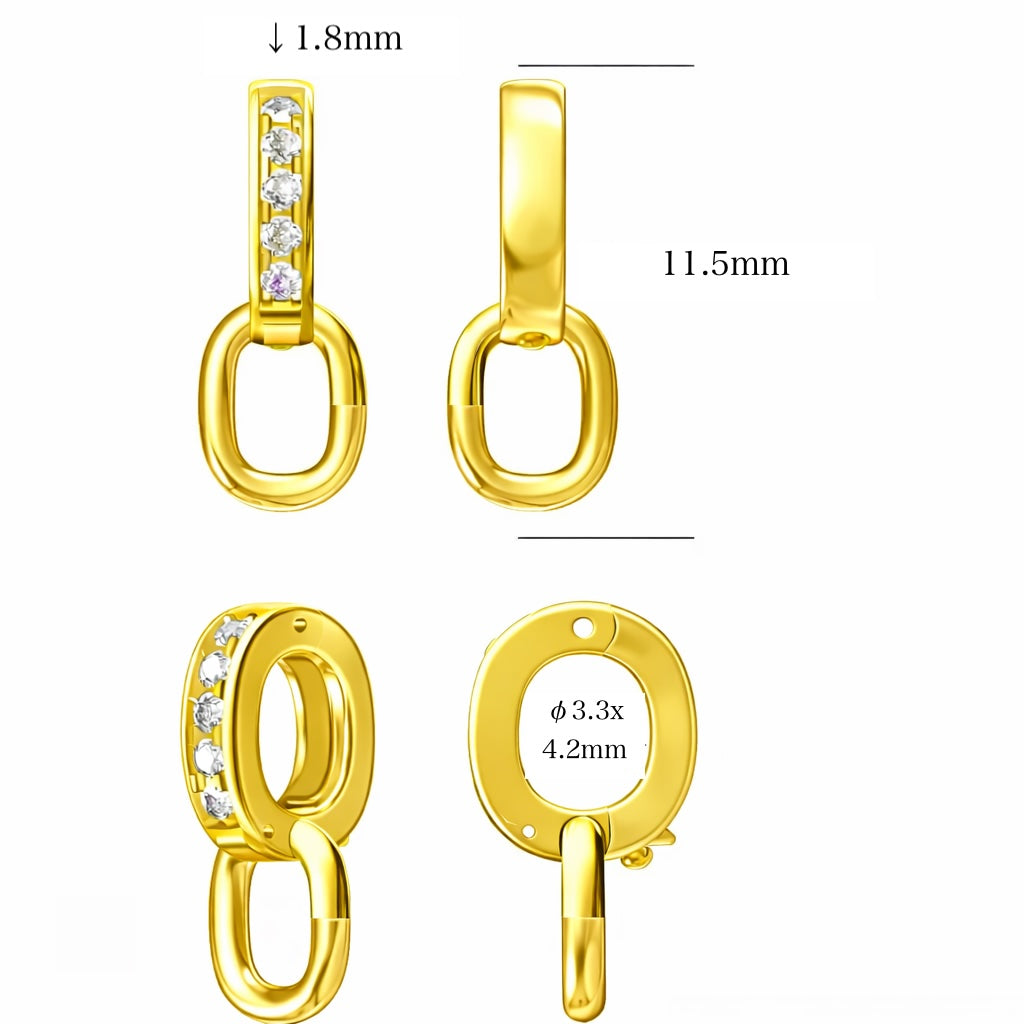 K18YG WG PG マルチバチカン ロック付き ジュエリーパーツ 18K クラスプ