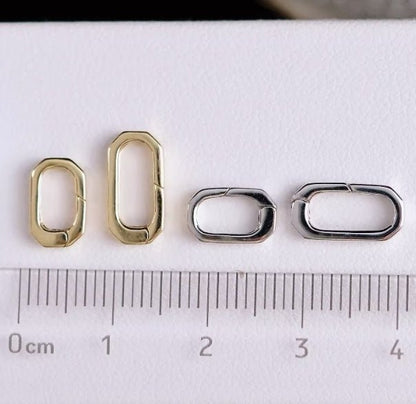 K18/K14 YG WG PG パーツ スクエア オーバル クラスプ 開口 四角 スクエア バチカン チャーム 18K パーツ クラスプ 開閉 コマ 繋ぎ YG イエローゴールド K18WG ホワイトゴールド K18PG ピンクゴールド 便利パーツ - Jewelry Hills Tokyo