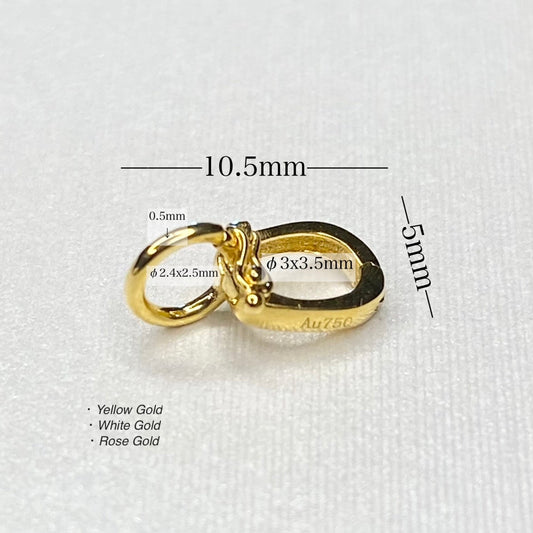 K18PG YG WG バチカン ジュエリーパーツ 18金 チャーム 繋ぎ ネックレスパーツ ペンダントパーツ アクセサリーパーツ チェーンパーツ 18K マルチバチカン - Jewelry Hills Tokyo