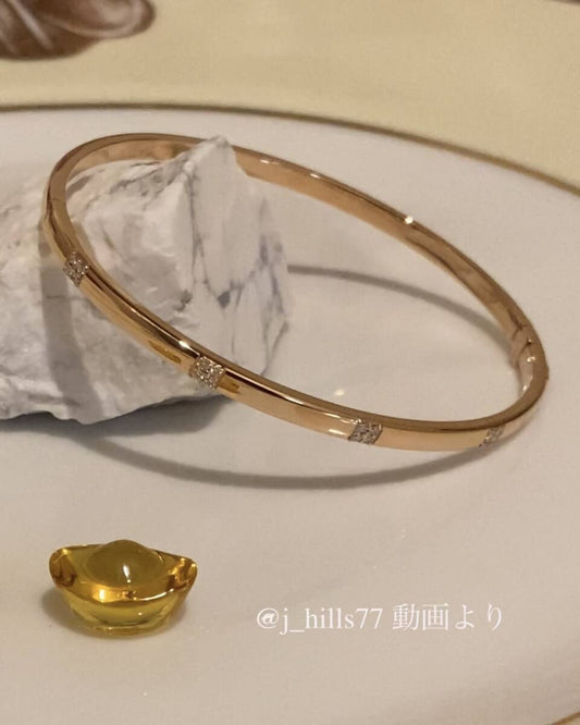 K18PG YG WG オーダーメイド ダイヤモンド バングル 18K レディース WG ホワイトゴールド YG イエローゴールド PG ピンクゴールド - Jewelry Hills Tokyo