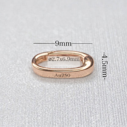 K18YG WG PG クラスプ オーバル 18金 YG イエローゴールド ホワイトゴールド ピンクゴールド 楕円 パーツ チャーム 18K 開口 コマ 繋ぎ チャーム
