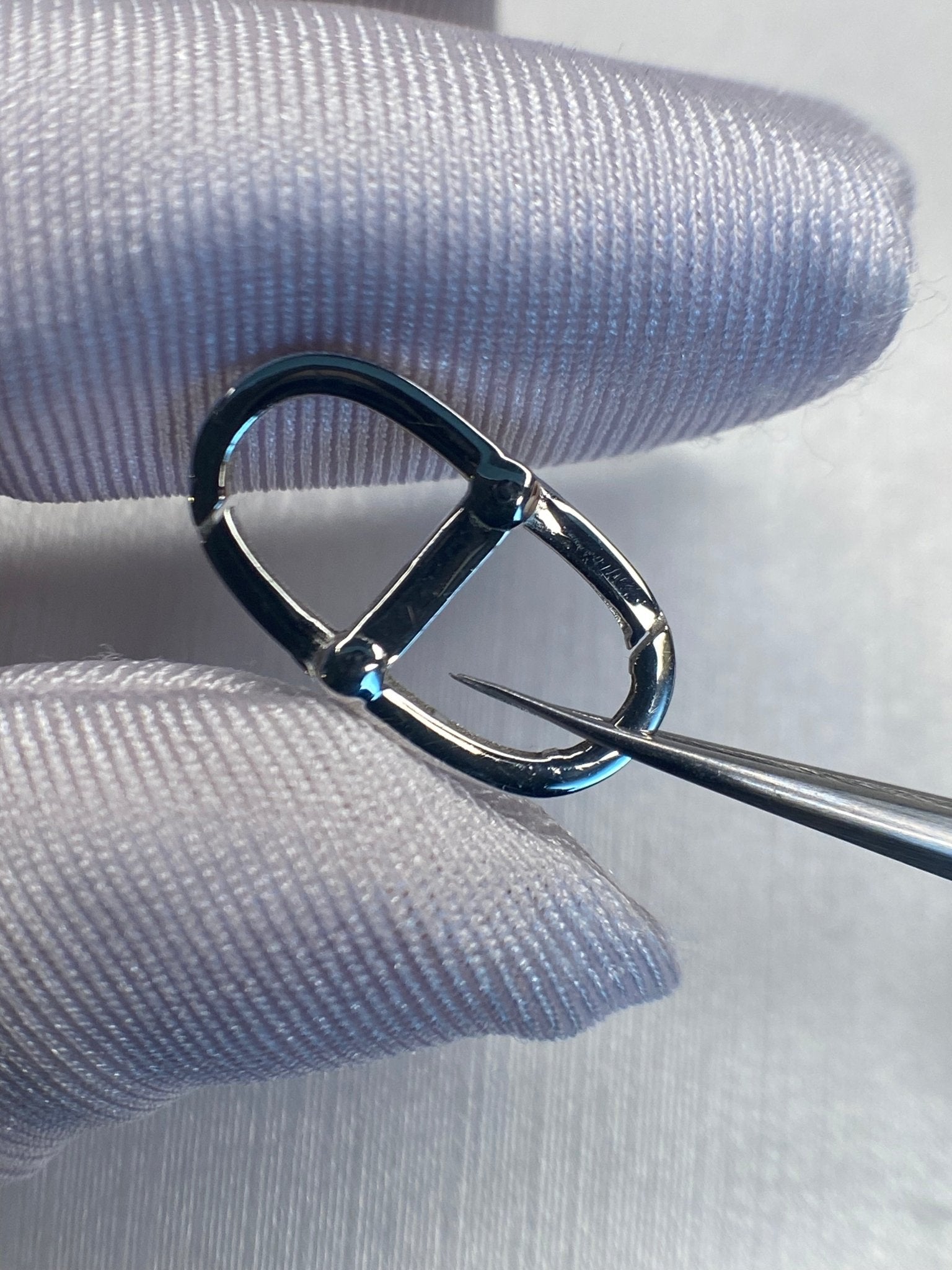 K18WG K18YG 豚鼻 クラスプ ブタ鼻 留め金具 コーヒー豆 両開き