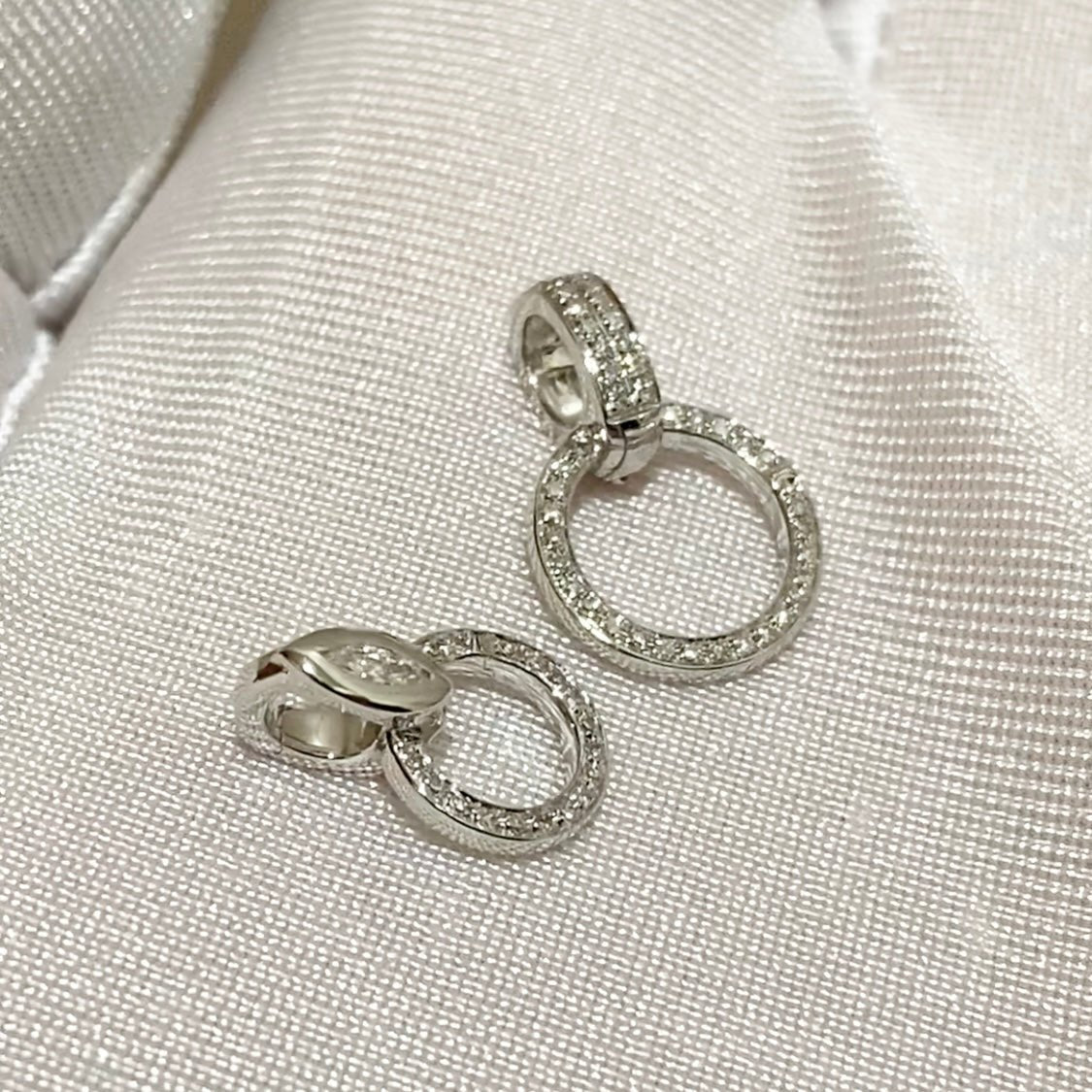 K18WG YG PG バチカン ホースアイ マーキスカットダイヤ ダイヤモンド パーツ ネックレス ダイヤ チャーム 留め金具 18K ジュエリーパーツ ネックレスパーツ ペンダントパーツ マルチバチカン ロック付き 爪ロック - Jewelry Hills Tokyo