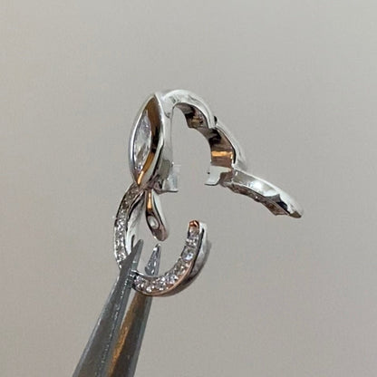 K18WG YG PG バチカン ホースアイ マーキスカットダイヤ ダイヤモンド パーツ ネックレス ダイヤ チャーム 留め金具 18K ジュエリーパーツ ネックレスパーツ ペンダントパーツ マルチバチカン ロック付き 爪ロック - Jewelry Hills Tokyo