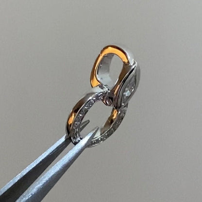K18WG YG PG バチカン ホースアイ マーキスカットダイヤ ダイヤモンド パーツ ネックレス ダイヤ チャーム 留め金具 18K ジュエリーパーツ ネックレスパーツ ペンダントパーツ マルチバチカン ロック付き 爪ロック - Jewelry Hills Tokyo