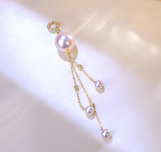 K18YG イエローゴールド あこや真珠 ペンダントチャーム 18金 真珠 パール 18K akoya ネックレス ペンダント トップ 3 - 8.5mm - Jewelry Hills Tokyo