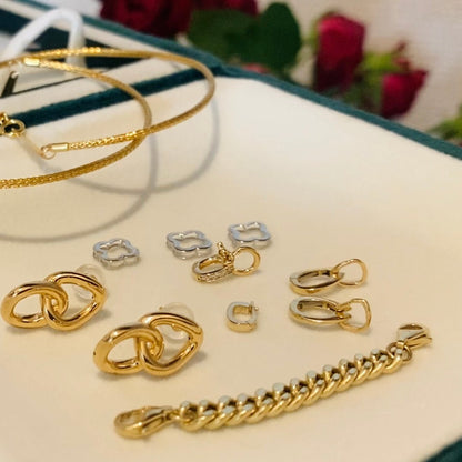 K18YG 喜平チェーン アジャスター チェーンパーツ イエローゴールド 太め 太い 18金 18K ロブスターフック ひきわ 引き輪 ネックレスパーツ ブレスレットパーツ 繋ぎ PG WG - Jewelry Hills Tokyo