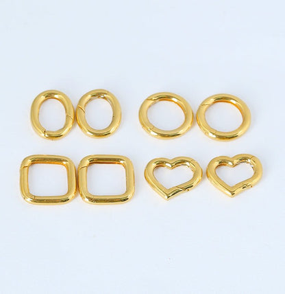 K18YG イエローゴールド パーツ ネックレス バチカン バックル チャーム 中留め 留め具 留め金具 18金 コネクター ハート ラウンド オーバル 四角 三角 チェーンの繋ぎ - Jewelry Hills Tokyo