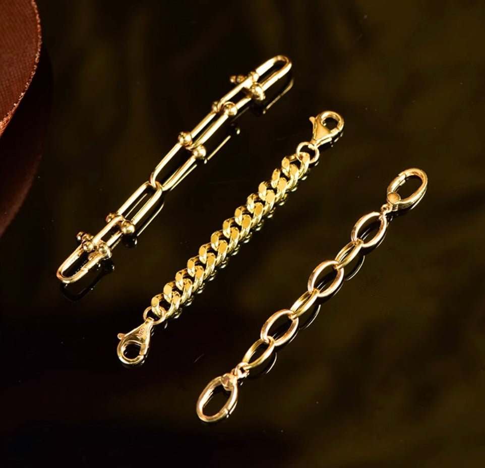 K18YG イエローゴールド 18K チェーンの繋ぎ ケーブルチェーン ジュエリーパーツ 18金 ネックレス用 チェーンパーツ アジャスター 調整 延長 ホースシュー 喜八チェーン - Jewelry Hills Tokyo