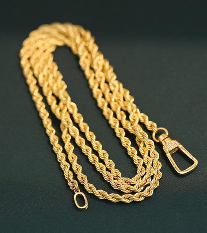 K18YG イエローゴールド ネックレス ペンダント 馬蹄 18k ロープチェーン ホースシュー ツイスト 18金 18K - Jewelry Hills Tokyo