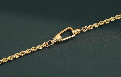 K18YG イエローゴールド ネックレス ペンダント 馬蹄 18k ロープチェーン ホースシュー ツイスト 18金 18K - Jewelry Hills Tokyo