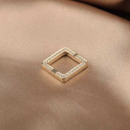 K18YG イエローゴールド クリッカー クラスプ 18K チャーム パーツ コネクティングパーツ バチカン 18金 四角 スクエア 繋ぎ ネックレスパーツ ブレスレットパーツ 留め金具 留め具 - Jewelry Hills Tokyo
