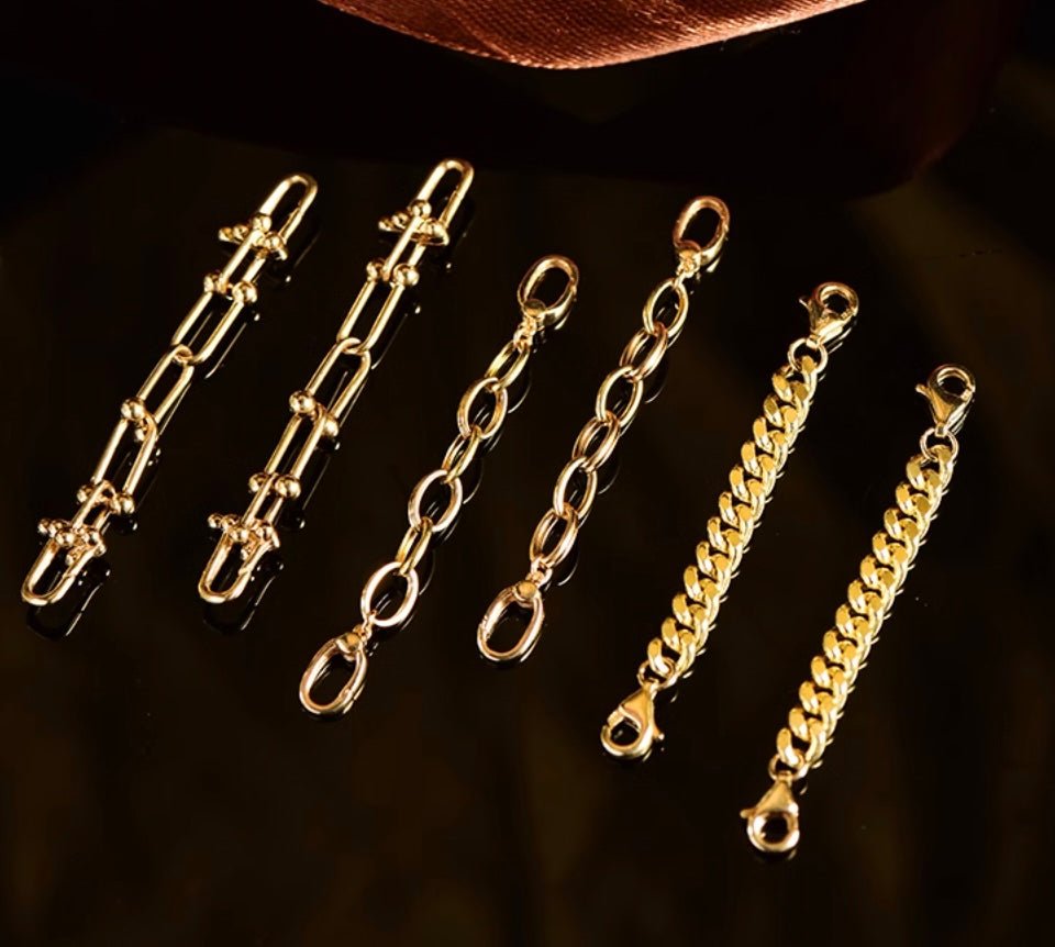 K18YG イエローゴールド 18K チェーンの繋ぎ ケーブルチェーン ジュエリーパーツ 18金 ネックレス用 チェーンパーツ アジャスター 調整 延長 ホースシュー 喜八チェーン - Jewelry Hills Tokyo