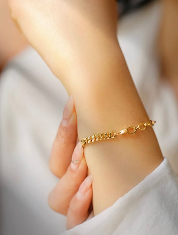 K18YG イエローゴールド 18K チェーンの繋ぎ ケーブルチェーン ジュエリーパーツ 18金 ネックレス用 チェーンパーツ アジャスター 調整 延長 ホースシュー 喜八チェーン - Jewelry Hills Tokyo