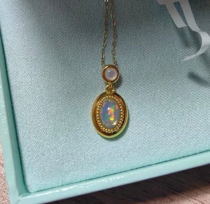 K18YG ペンダントトップ ホワイトオパール オーバル ぷっくり カボション 18K 18金 YG イエローゴールド ネックレス チャーム ペンダント アコヤ真珠 あこや真珠 akoya pearl - Jewelry Hills Tokyo