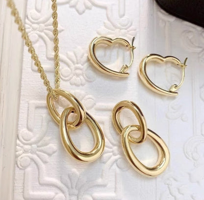 K18YG イエローゴールド 18K ピアス フープピアス リングピアス 2way イタリアンジュエリー オーバル ハート 中空 チャーム ペンダント等 3way 4way - Jewelry Hills Tokyo
