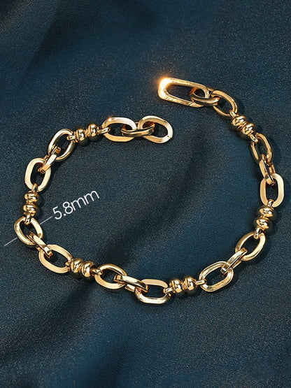 K18YG イエローゴールド オーダーメイド 18K ネックレス オーバルチェーン レオンチェーン 45cm~ ケーブルチェーン ネックレスチェーン チェーンネックレス レディース メンズ ユニセックス 太め 太い ボリューム - Jewelry Hills Tokyo