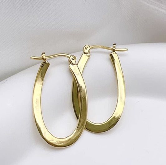 K18YG イエローゴールド 18K ピアス フープピアス リングピアス イタリアンジュエリー 輪っか 中空 中空ピアス - Jewelry Hills Tokyo