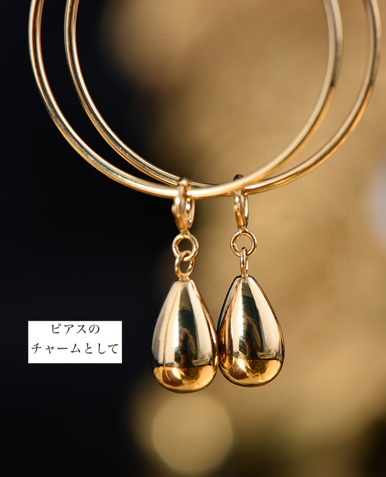 K18YG イエローゴールド 18K ティアドロップ 雫 ペンダントトップ