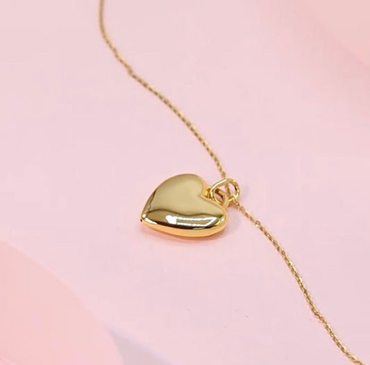 K18YG ペンダントトップ ハート ぷっくり 18K YG イエローゴールド イタリアンジュエリー 中空 ネックレス チャーム ペンダント - Jewelry Hills Tokyo