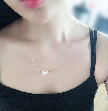 K18YG イエローゴールド あこや真珠 アコヤ ネックレス ペンダント スマイル 2珠 真珠 パール 18K ツインパール 双子 スマイルネックレス - Jewelry Hills Tokyo