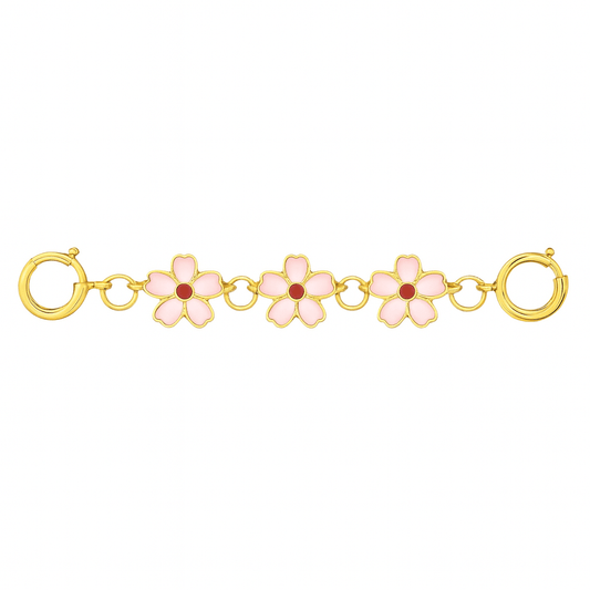 K18YG チェーンパーツ 桜 花 引き輪 ひきわ ヒキワ ５cm アジャスター チェーン伸ばし パーツ チャーム 延長 18K YG - Jewelry Hills Tokyo