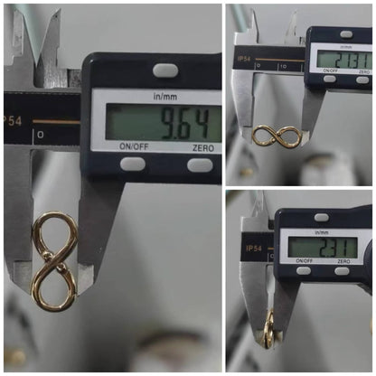 K18YG イエローゴールド バチカン 両開き チャーム ネックレスパーツ パーツ メガネ掛け フック サングラス用 ８の字 無限 インフィニティ - Jewelry Hills Tokyo