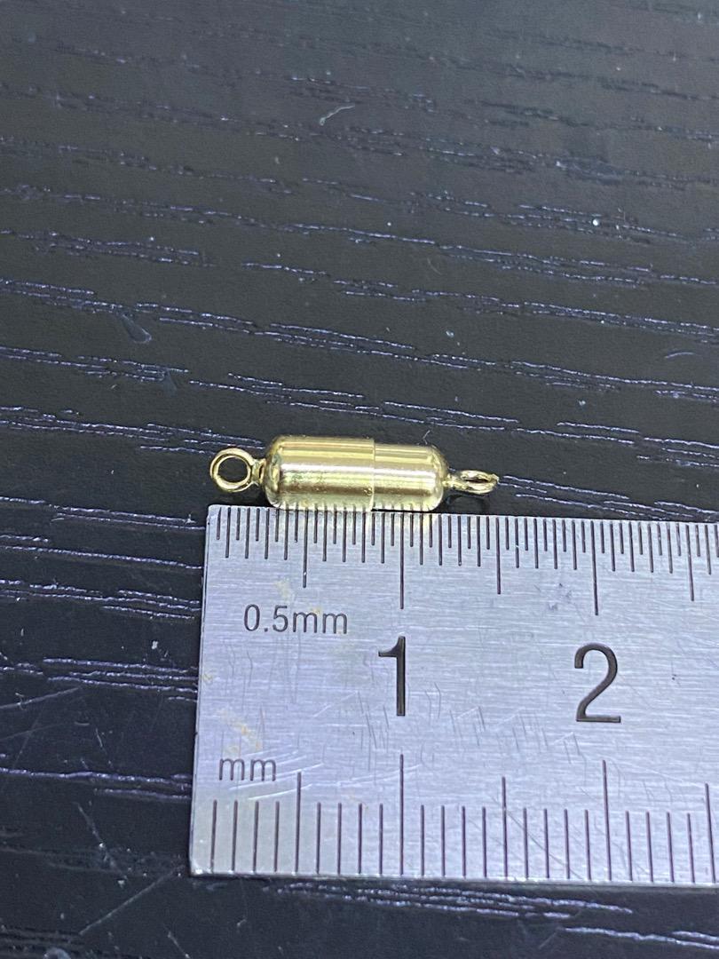 K18YG K18WG マグネット式 留め金具 留め具 パーツ 磁石 強力 ジュエリーパーツ ネックレスパーツ チェーンパーツ ブレスレットパーツ 繋ぎ 14K イエローゴールド ホワイトゴールド - Jewelry Hills Tokyo