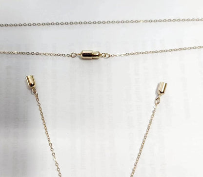 K18YG K18WG マグネット式 留め金具 留め具 パーツ 磁石 強力 ジュエリーパーツ ネックレスパーツ チェーンパーツ ブレスレットパーツ 繋ぎ 14K イエローゴールド ホワイトゴールド - Jewelry Hills Tokyo