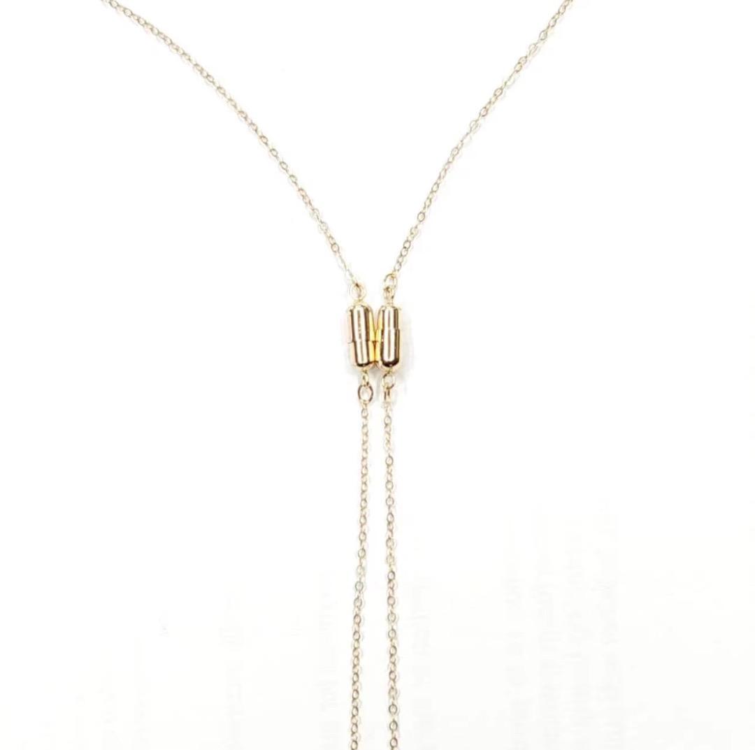 K18YG K18WG マグネット式 留め金具 留め具 パーツ 磁石 強力 ジュエリーパーツ ネックレスパーツ チェーンパーツ ブレスレットパーツ 繋ぎ 14K イエローゴールド ホワイトゴールド - Jewelry Hills Tokyo