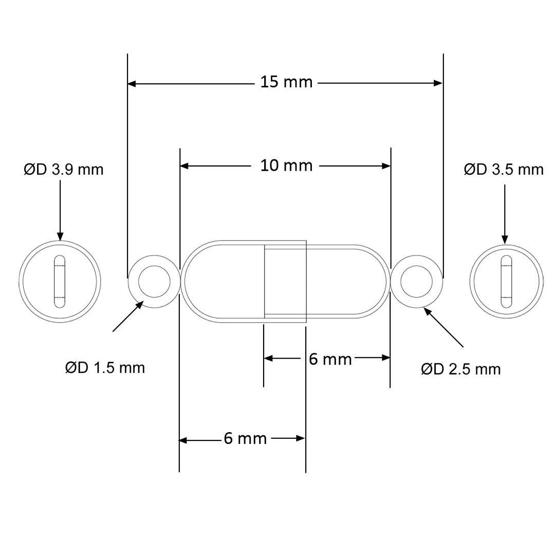 K18YG K18WG マグネット式 留め金具 留め具 パーツ 磁石 強力 ジュエリーパーツ ネックレスパーツ チェーンパーツ ブレスレットパーツ 繋ぎ 14K イエローゴールド ホワイトゴールド - Jewelry Hills Tokyo