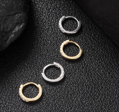 K18YG K18WG クリッカー シングルピアス ダイヤモンド バチカン ダイヤ 18K YG イエローゴールド ラウンド 丸 ピアス 片耳 K18 フープピアス メンズ レディース - Jewelry Hills Tokyo