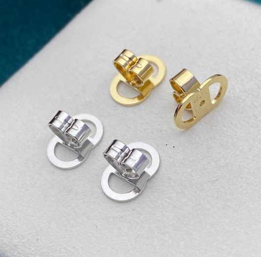 K18YG K18WG キャッチ オーバル 大きめ 18K YG イエローゴールド WG ホワイトゴールド PG ピアス固定 ピアスのキャッチ キャッチ - Jewelry Hills Tokyo