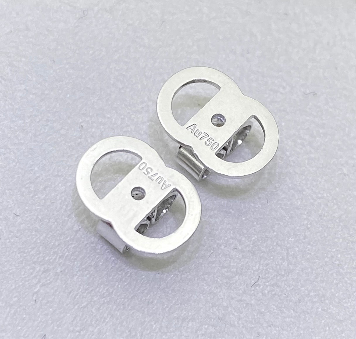 K18YG K18WG キャッチ オーバル 大きめ 18K YG イエローゴールド WG ホワイトゴールド PG ピアス固定 ピアスのキャッチ キャッチ - Jewelry Hills Tokyo